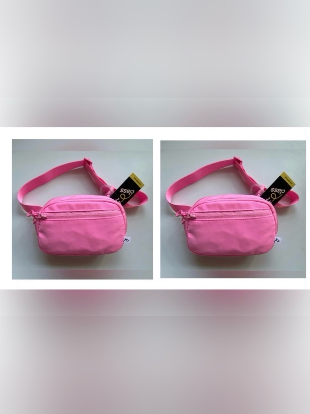 Art Class HOT pink 
Bundle of 2 crossbody bag / fanny pack